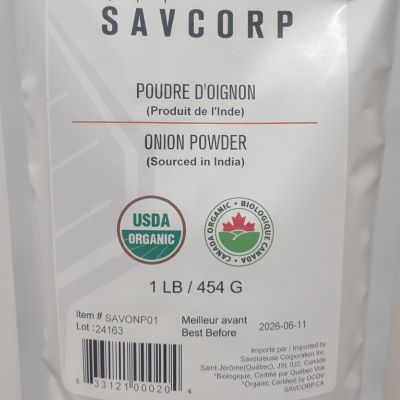 Poudre d'oignon biologique - 454g